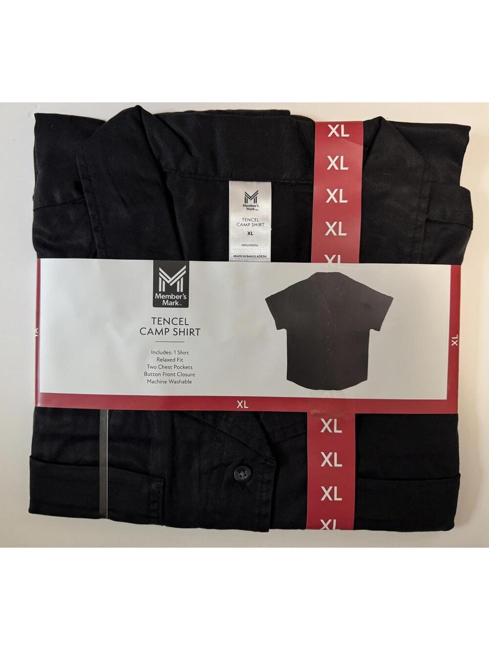 Member's Mark Black Tencel Camp Shirt Women's Size XL NEW NWT